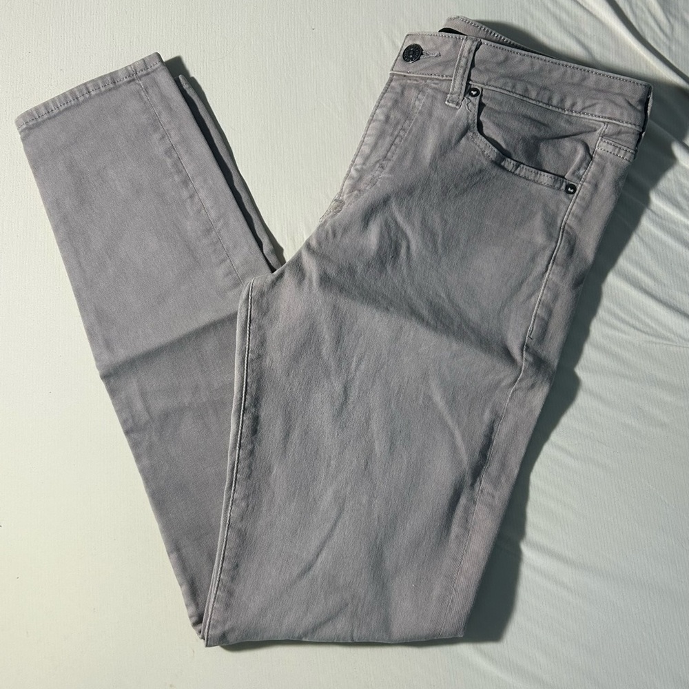 Express Men's Skinny Fit Stretch Grey Washed Jeans 32 x 32